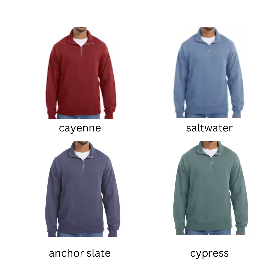 Quarter Zip Comfort Wash ADK Cross Fleece